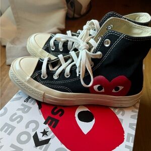 Comme Des Garçons Converse Play Sneakers with box